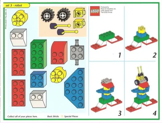 Creator Board Game Model Card Green Border Set 3 Robot