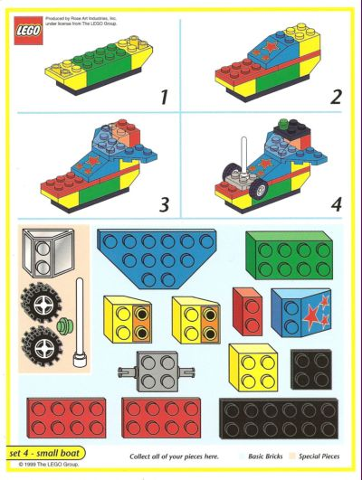 Creator Board Game Model Card Yellow Border Set 4 Small Boat
