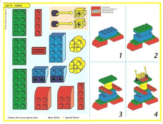 Creator Board Game Model Card Yellow Border Set 4 Robot