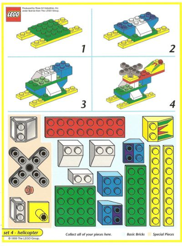 Creator Board Game Model Card Yellow Border Set 4 Helicopter