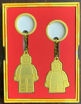 Dad & Child Gold Keychain