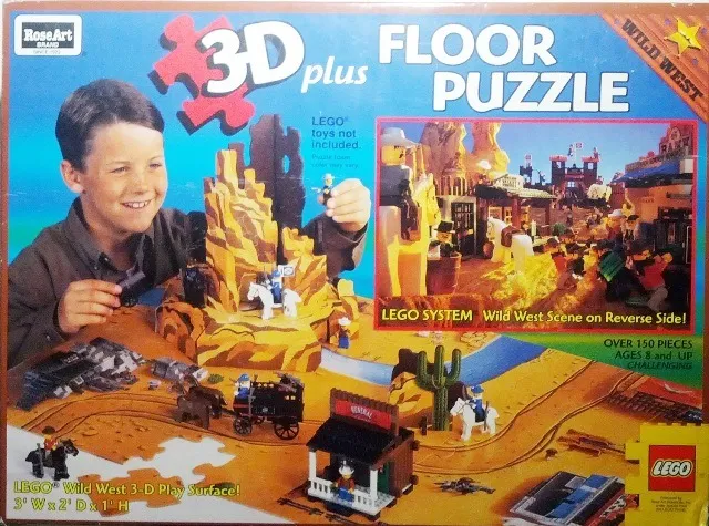 RoseArt Floor Puzzle, Wild West, 3-D plus