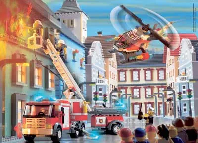 Ravensburger, City Fire in Town Puzzle (includes minifigure and LEGO elements)