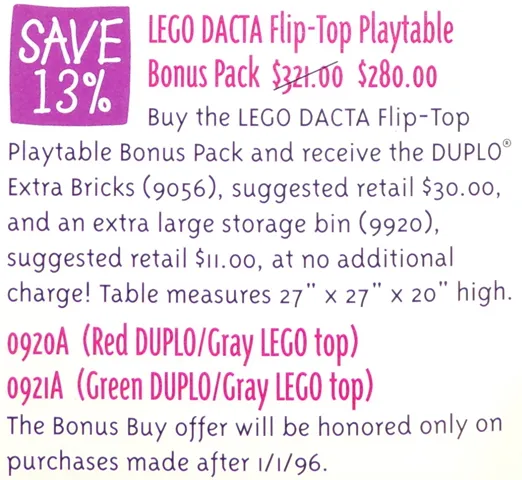 Flip-Top Playtable Bonus Pack (Red DUPLO/Gray LEGO top)