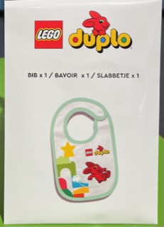 Baby Bib, Duplo with Red Bunny / Rabbit