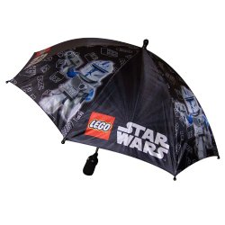 Umbrella, Black with Captain Rex, Bricks and LEGO Star Wars Logo Pattern
