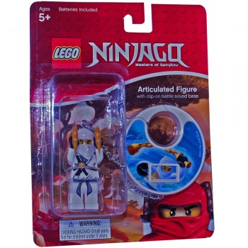 NINJAGO Zane Key Chain with Clip-on Battle Sound Base blister pack