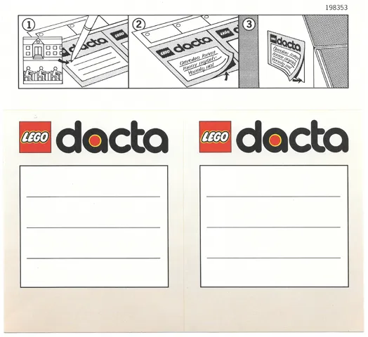 Sticker Sheet for Storage Box, Dacta