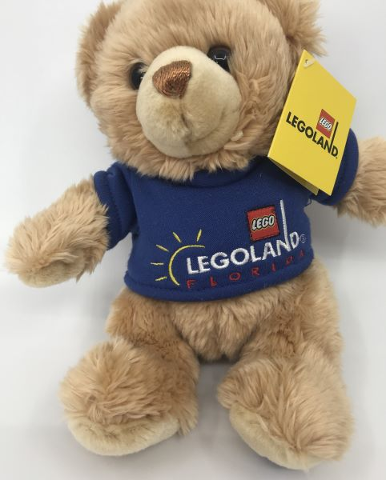 Teddy Bear Plush - LEGOLAND Florida Blue Shirt and Blue Star on Foot