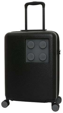 Trolley Suitcase, Urban 20" - Black with Dark Bluish Gray Wheels and Brick 2 x 2