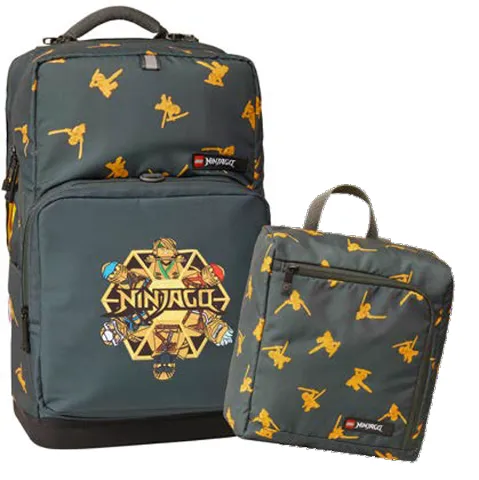 Backpack Set Optimo Plus NINJAGO Team Golden with Attachable Gym Bag