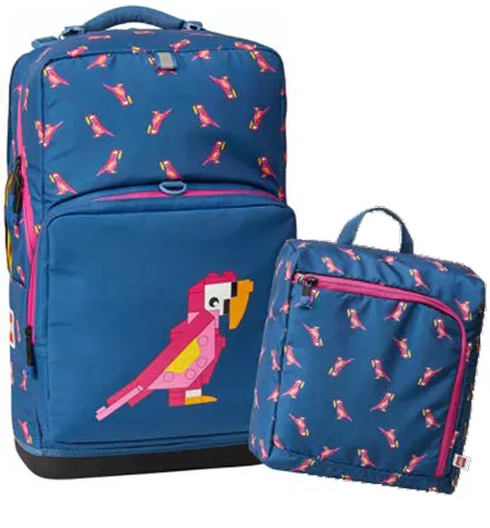 Backpack Set Optimo Plus Parrot with Attachable Gym Bag