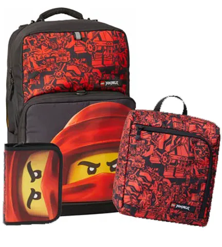 Backpack Set with Pencil Case and Attachable Gym Bag - NINJAGO Kai