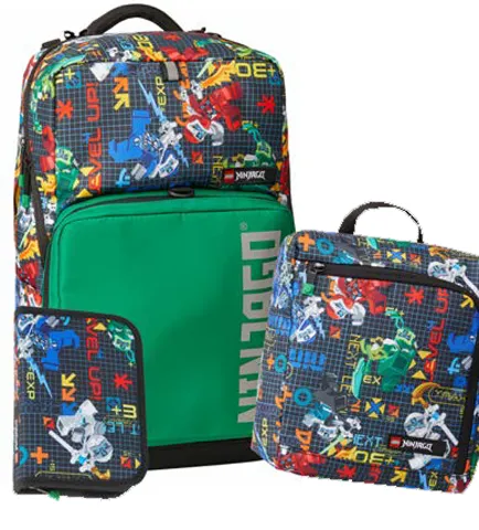 Backpack Set with Pencil Case and Attachable Gym Bag - NINJAGO Prime Empire