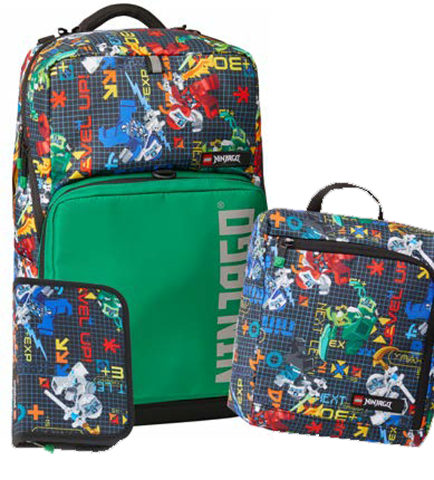 Backpack Set with Pencil Case and Attachable Gym Bag - NINJAGO Prime Empire