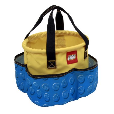 Storage Bucket Soft - Yellow with Blue Outer Pockets