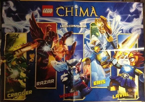 Legends of Chima Poster, Cragger, Razar, Worriz, Eris, Laval