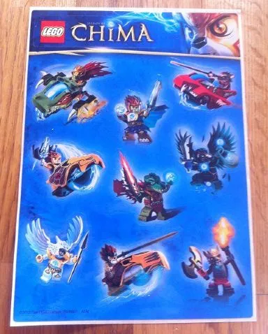Sticker Sheet, Legends of Chima, Sheet of 10
