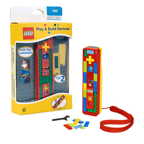 Remote Set, LEGO Play and Build Remote for Nintendo Wii - Red