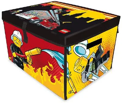ZipBin City Fire Toy Box & Playmat