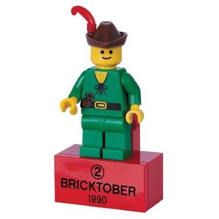 Magnet Set, Minifigure Retro Forestman - with 2 x 4 Brick Base (Bricktober Week 2) polybag