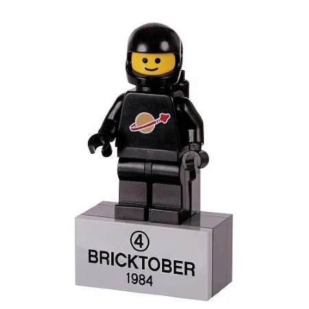 Magnet Set, Minifigure Retro Classic Space Astronaut - with 2 x 4 Brick Base (Bricktober Week 4) polybag