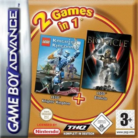 2 Games in 1 - Knights' Kingdom + BIONICLE - Nintendo Game Boy Advance