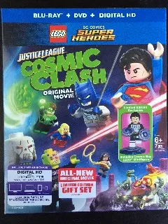 Video DVD and Blu-Ray and UV - Justice League: Cosmic Clash with Minifigure
