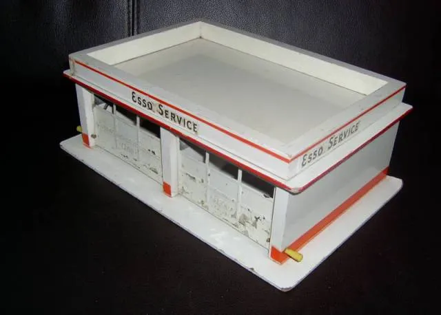 Wooden Garage Double Door - Esso Service Station