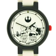 Watch Set, SW Luke Skywalker & Han Solo Adult's, Black, Red, and White Links