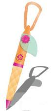 Clikits Daisy Pen with Carabiner Clip