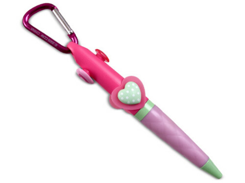 Clikits Heart Pen with Carabiner Clip