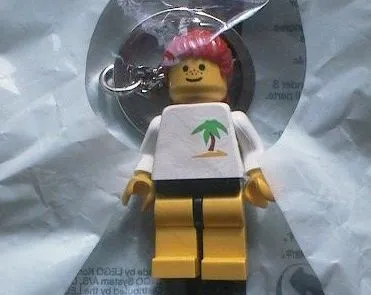 Paradisa Female with Palm Top Key Chain