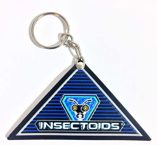 Insectoids Key Chain with Rubberized Flat Magnet Triangle