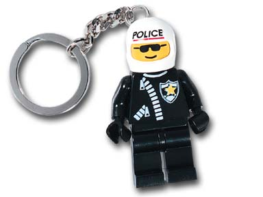 Police Officer Key Chain, Printed Helmet
