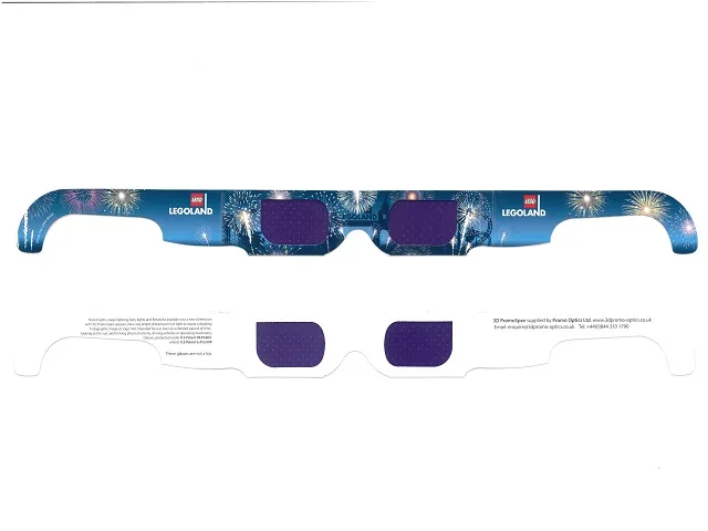 Glasses, 3D with LEGOLAND and Fireworks Pattern