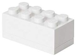 Lunch Box, Mini (110ml), 2 x 4 Brick Shape, White