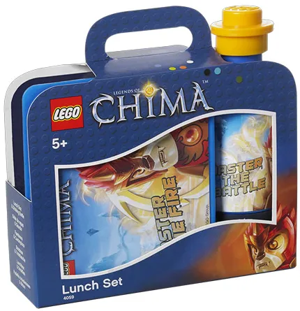 Lunch Set, LEGENDS OF CHIMA, Blue with Yellow Bottle Cap (4059)