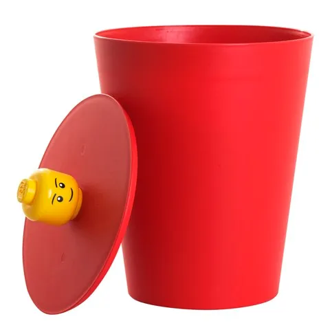 Multi Basket Waste Basket / Storage Container with Minifigure Head Lid
