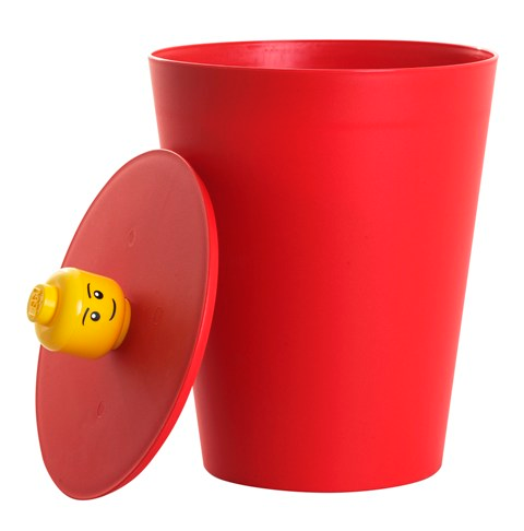 Multi Basket Waste Basket / Storage Container with Minifigure Head Lid