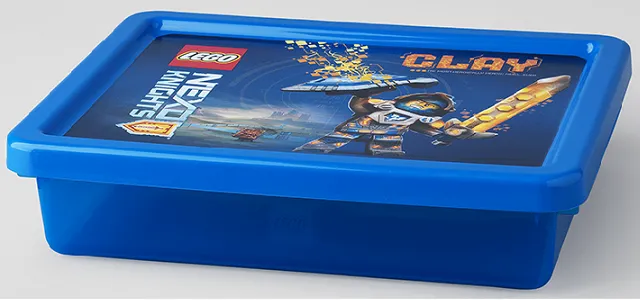Storage Box, NEXO KNIGHTS - Clay, Trans-Dark Blue with Blue Lid, Small (4092)