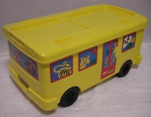 Duplo Storage Bin Large with Wheels with Animal Bus Stickers - Set 2580