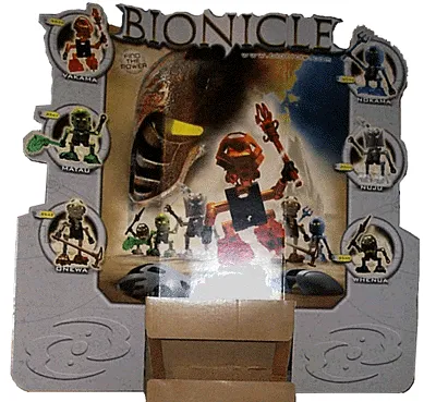 Display Floor Stand for Sets, Cardboard Assembly, Bionicle Turaga