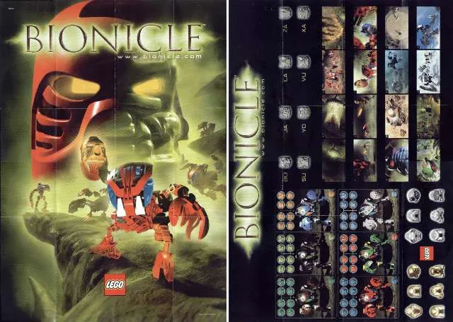 BIONICLE Poster 2002, Bohrok front Krana back, 420 x 295 mm