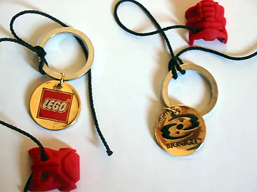 Bionicle Key Chain 3 Virtues Logo / LEGO Logo - comes with red Krana mask