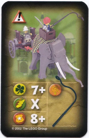 Orient Expedition Game Card, Hazard - Elephant with Cart