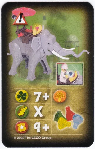Orient Expedition Game Card, Hazard - Elephant