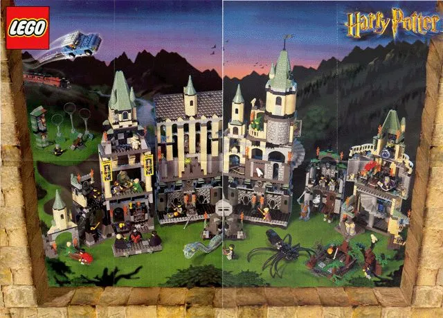Harry Potter Poster, Chamber of Secrets Series, early, features some Sorcerer's Stone sets