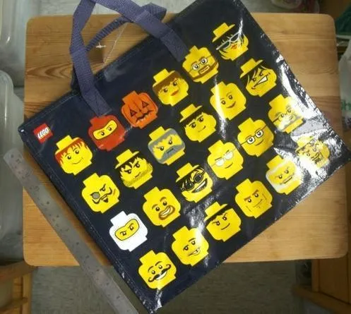 Tote Bag, PVC Minifigure Heads Pattern
