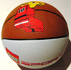 Ball, Inflatable Basketball, Mini (5 in. dia.) - LEGO Sports and Slam Dunking Minifigure Pattern